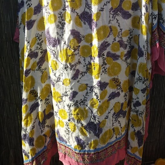 Cover Up Multicolor Floral & Lemons India Women's - No Size - See Measurements - Picture 12 of 13